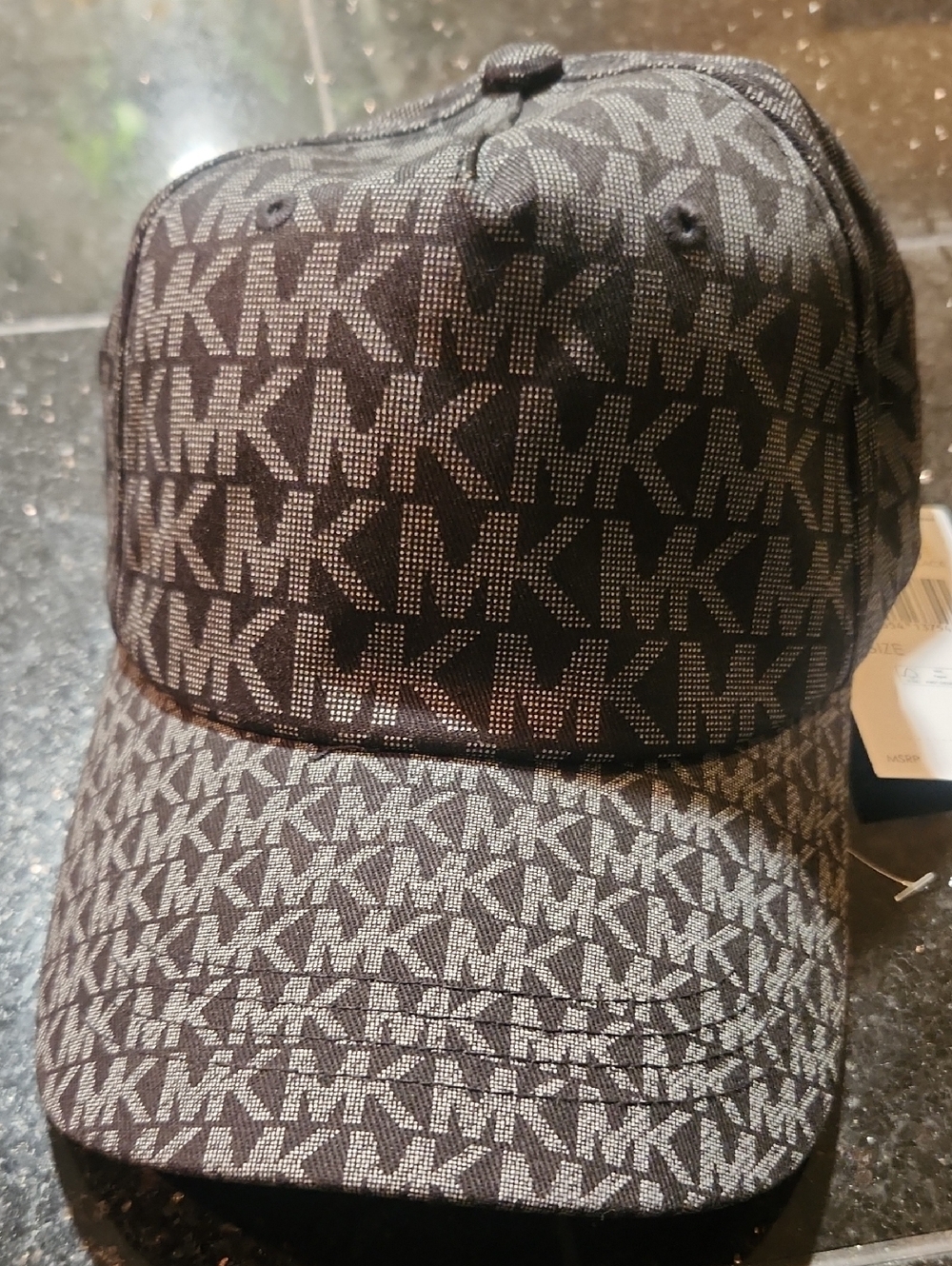 Michael Kors Black MK Monogram Baseball Cap